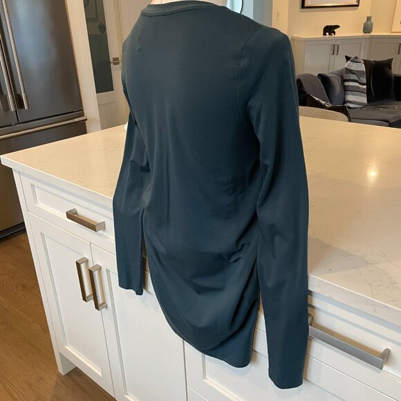 Eileen Fisher Alpine Crew Neck LS Tencel Elastane Tunic Top Teal Green Sz XXS - Picture 6 of 14